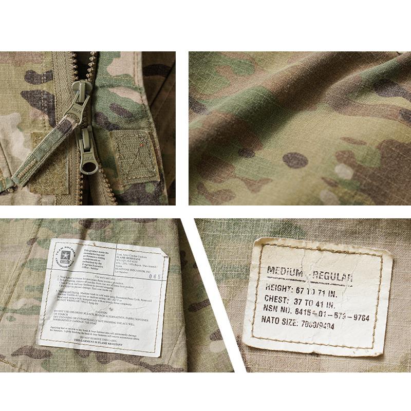 米軍実物 Multicam コンバットコート SMALL-XLONG タグ付き MILITARY（ミリタリー） 実物 USED 米軍 FLAME RESISTANT コンバット
