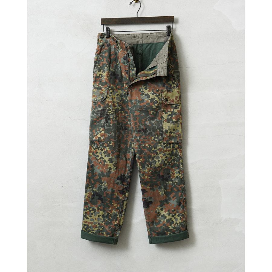ドイツ軍 フレクターカモ 迷彩柄 黒染め カーゴパンツ W34 ユーロ ミリタリ MILITARY（ミリタリー） 実物 USED ドイツ軍 フレクターカモ カーゴ