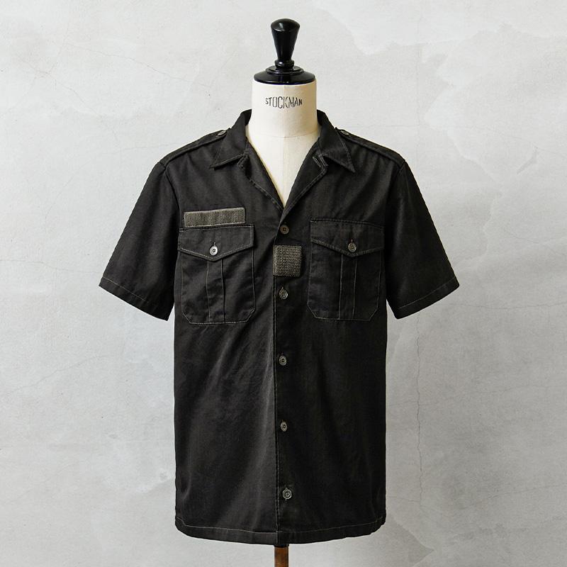 MILITARY（ミリタリー） 実物 USED フランス軍 HBT チャドシャツ SOLID
