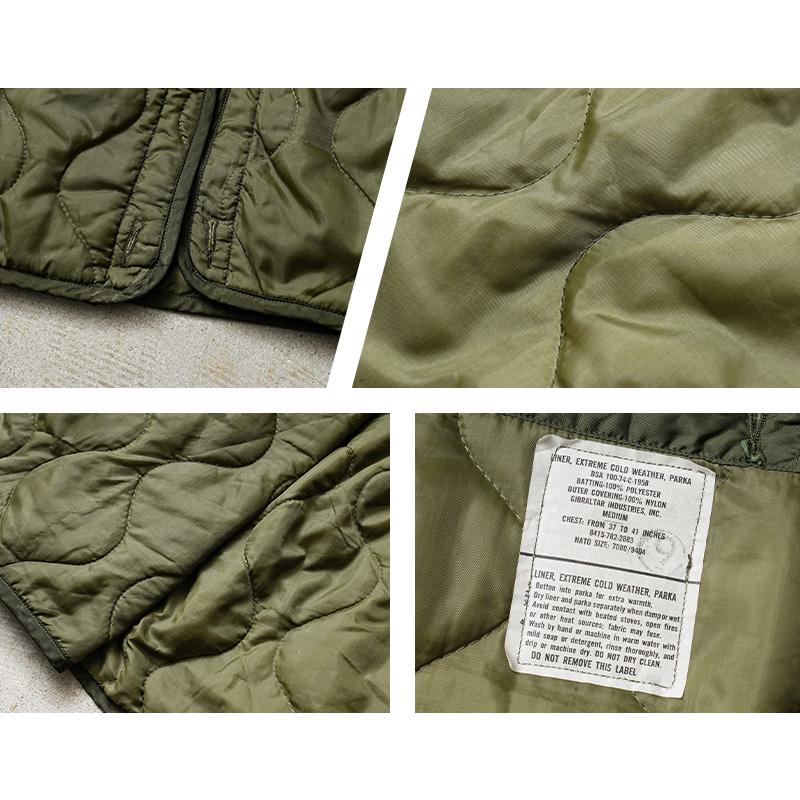【実物】米軍M-65 モッズコート用ライナーUSED 極寒用パーカライナー 実物 USED 米軍 M-65 モッズコート用ライナー ノンリップ【クーポン