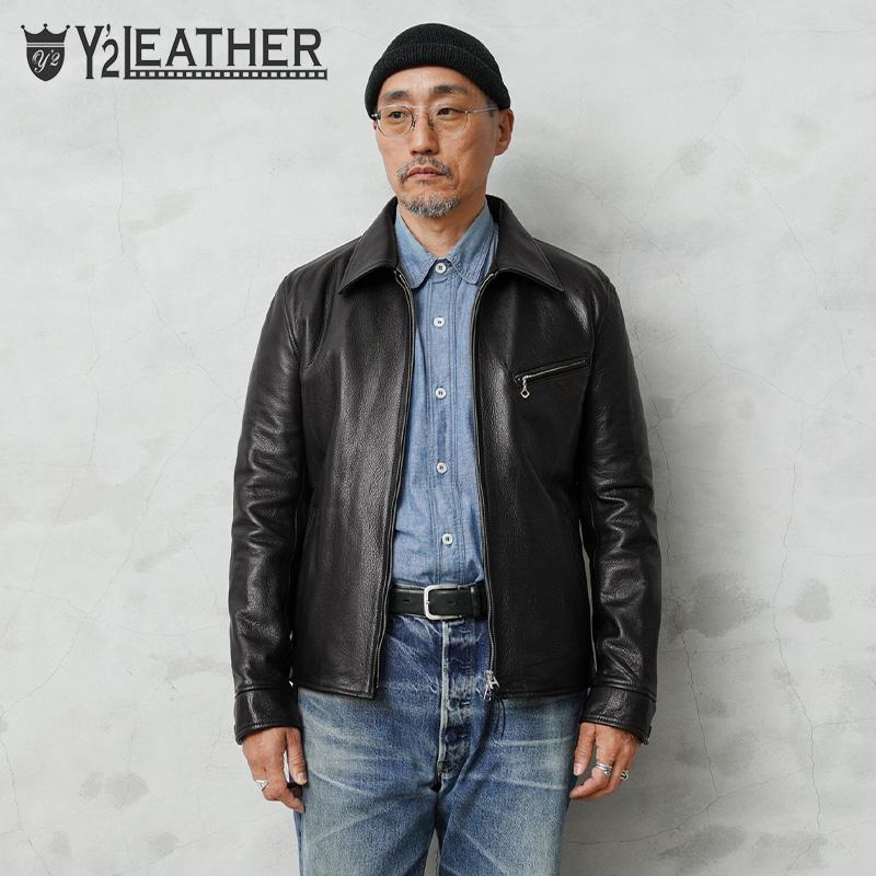 Y'2 LEATHER ワイツーレザー SR-42 STEER OIL SINGLE BREASTED