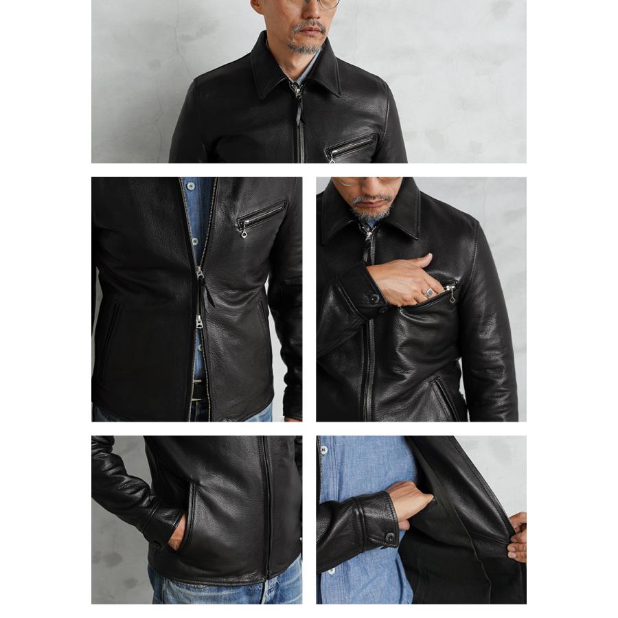 Y'2 LEATHER ワイツーレザー SR-42 STEER OIL SINGLE BREASTED