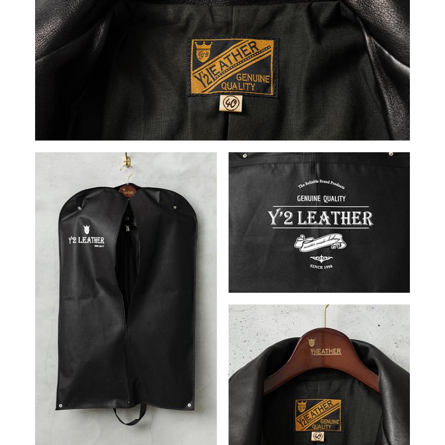 Y'2 LEATHER ワイツーレザー SR-42 STEER OIL SINGLE BREASTED