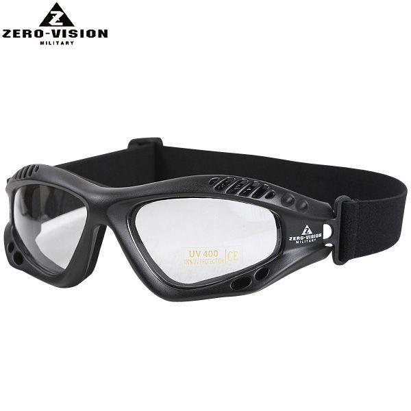 ミリタリーゴーグル ZERO VISION ゼロビジョン ZV-101BK-CL タクティカルゴーグル サバゲー サバイバルゲーム 装備 眼鏡 メガネ ブランド【T】｜waiper
