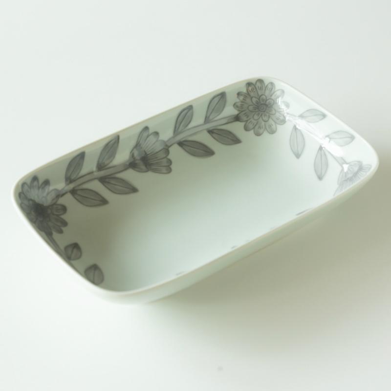 波佐見焼 西山窯 Daisy デイジー 26cm スクエアボウル グレー gray