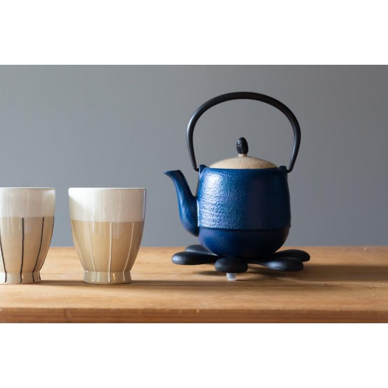 越前漆器X南部鉄器 うるし ティーポット なつめ型 急須 カラーポット