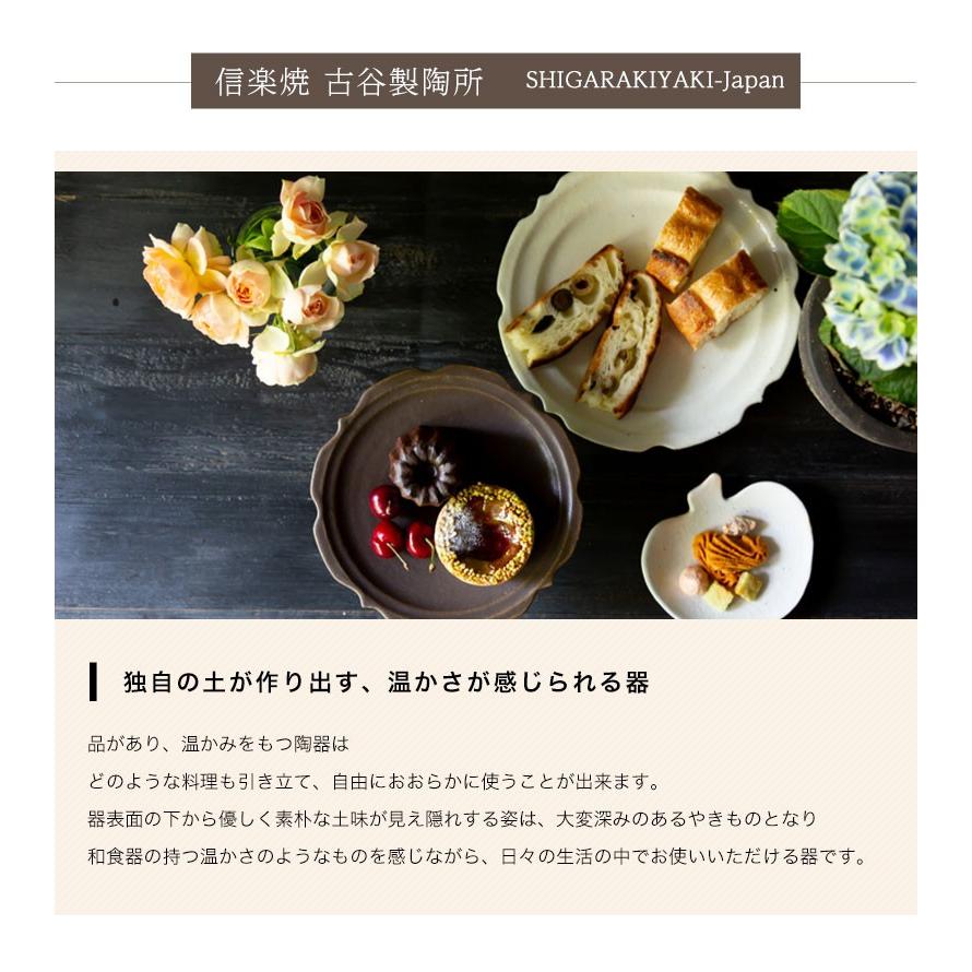 信楽焼 古谷製陶所 りんご皿 プレート 大 お菓子 フルーツ 取り皿 陶器