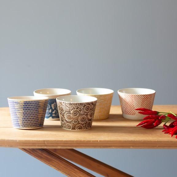 波佐見焼 勲山窯 印判 そば猪口 カップ 湯呑 コップ スープ コーヒー