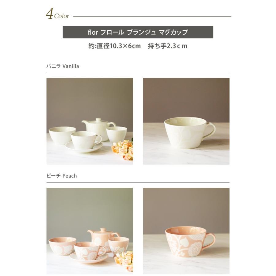 波佐見焼 西山窯 flor フロール ブランジュ マグカップ 有田焼 北欧
