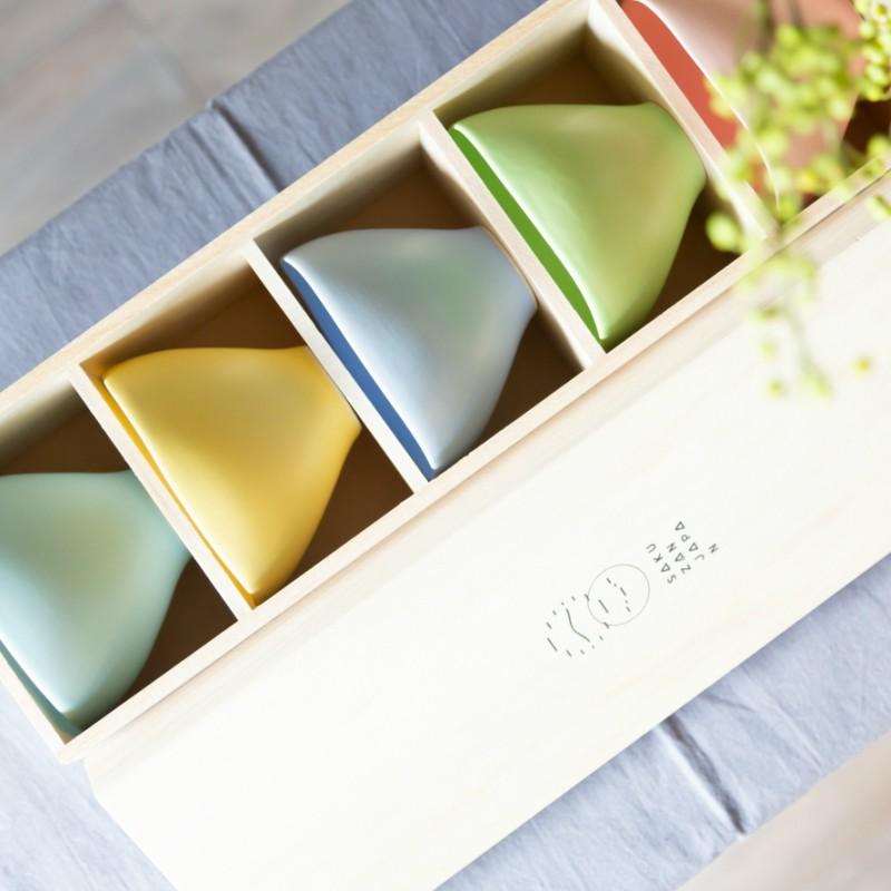 美濃焼 SAKUZAN 作山窯 ギフトボックス入 Sara Lotus 5 カップ セット