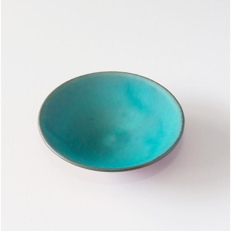 陶器　丹波焼 丹波焼 信水窯 市野貴信 空色 五寸皿 浅鉢 煮物 サラダ 副菜 和菓子