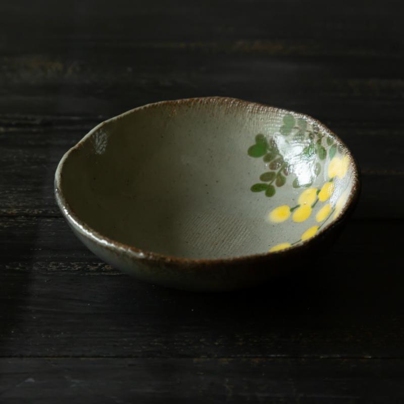 丹波焼 末晴窯 西端春奈 作 浅鉢 ミモザ プレート 小鉢 中鉢 陶器