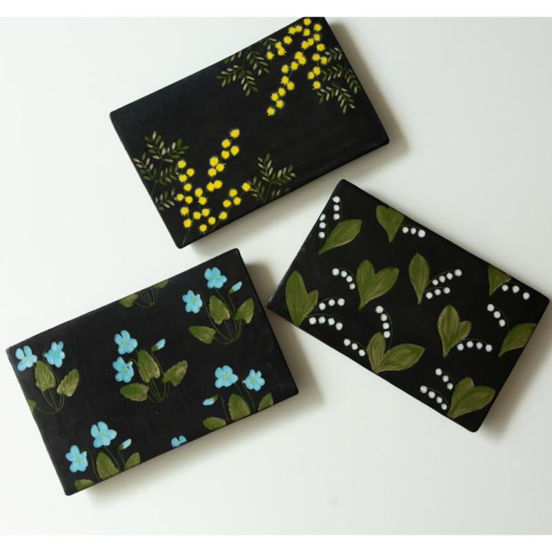 丹波焼 末晴窯 西端春奈 角プレート 皿 スクエア プレート 陶器 立杭焼