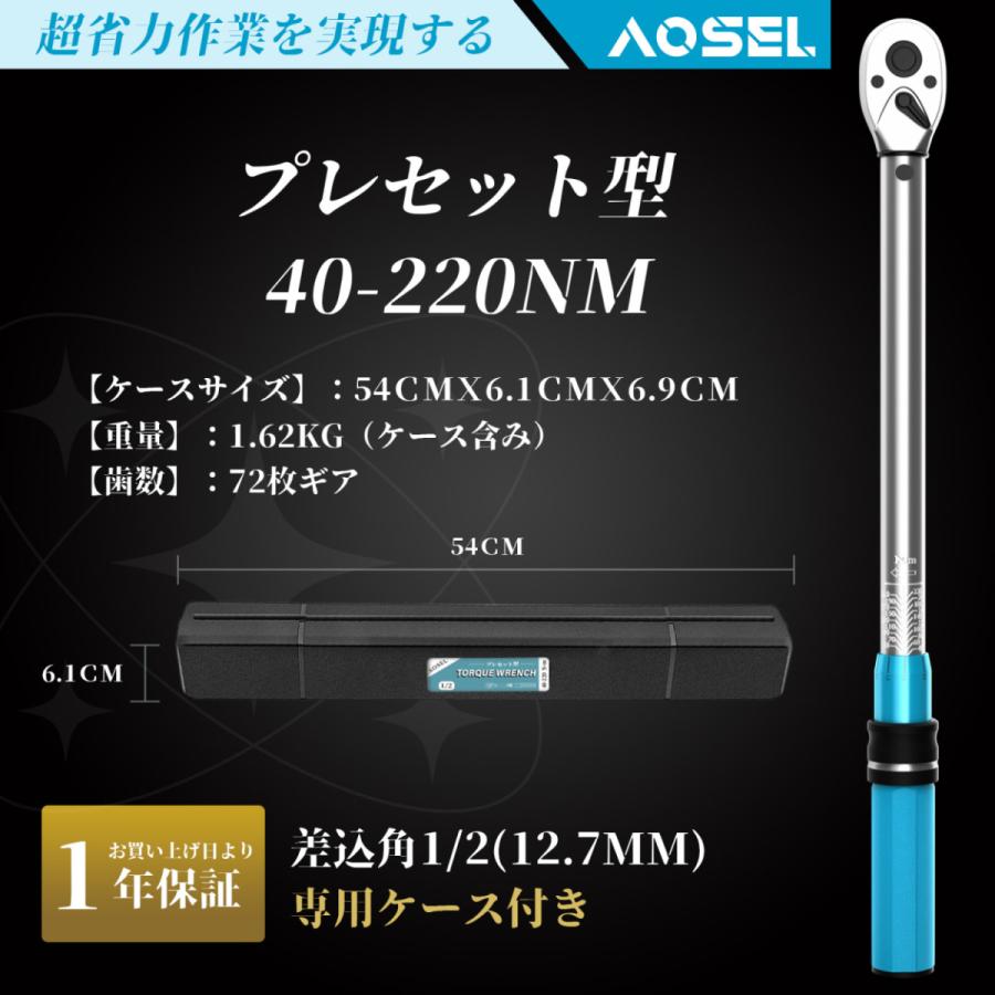 即納！トルクレンチ プレセット型 差込角12.7mm(1/2インチ) 40-220N・m