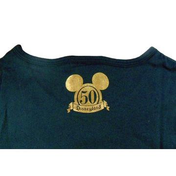 激レア　カリフォルニアディズニーリゾート　５０周年記念　金のスパンコールのミッキーの長袖Ｔシャツ　黒（レディースS）｜waiwaicompany｜02