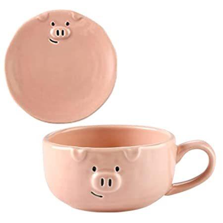 特別価格Pink Porcelain Cup and Saucer Set 7.5 Ounce Ceramic Cup and Plate for Cof好評販売中