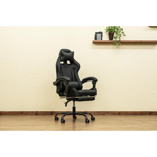 ゲーミングチェア・フルフラットメッシュレーシングチェア 全4色 BK