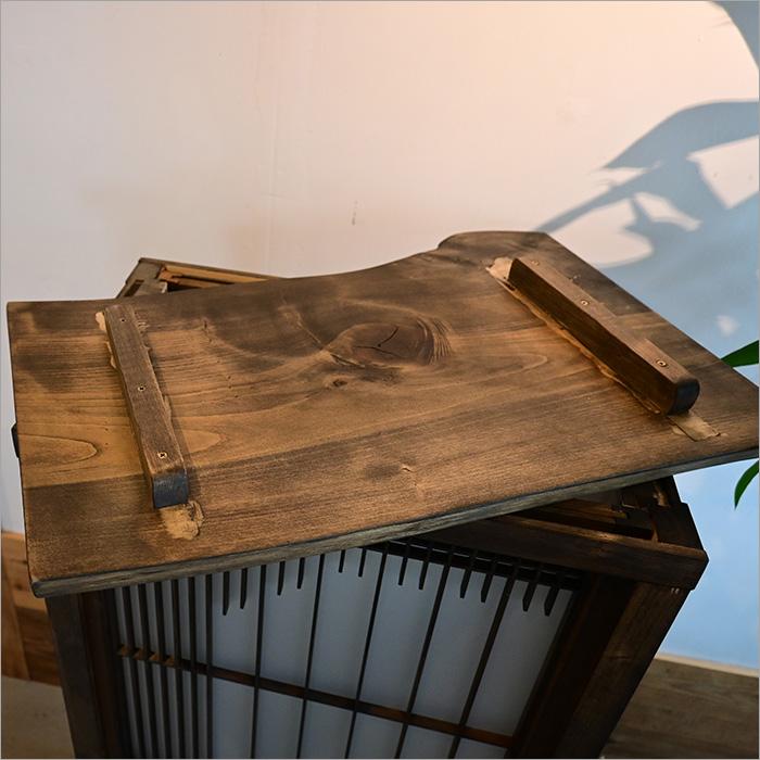 書院と古材を使ったオリジナルフロアライト リメイク品 玄関 和モダン