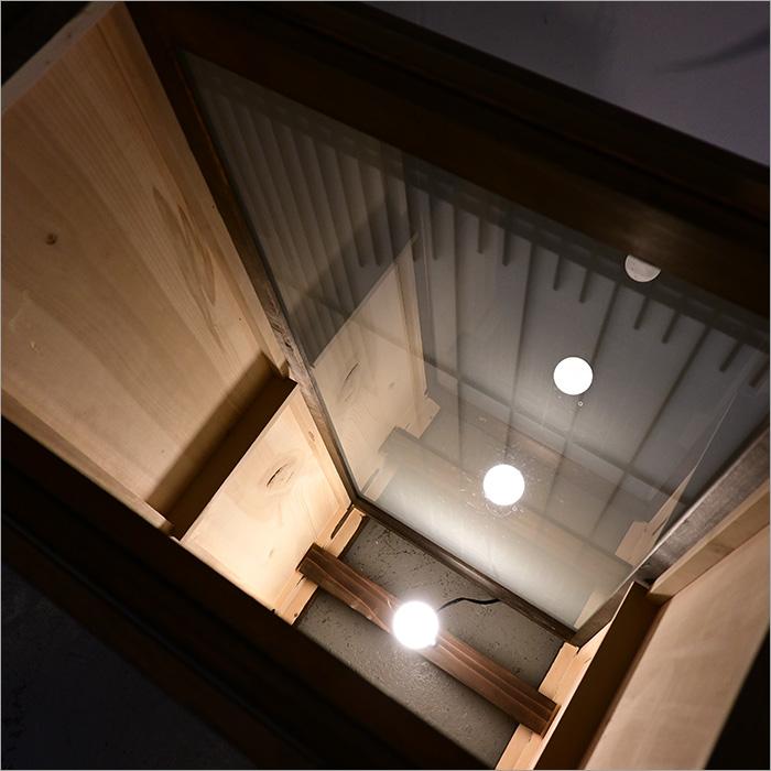 書院と古材を使ったオリジナルフロアライト リメイク品 玄関 和モダン