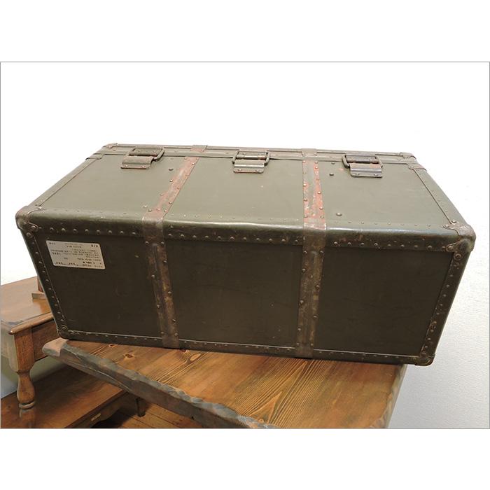 ミリタリー 軍用 金属 トランク 超 レア品 昭和レトロ インテリア