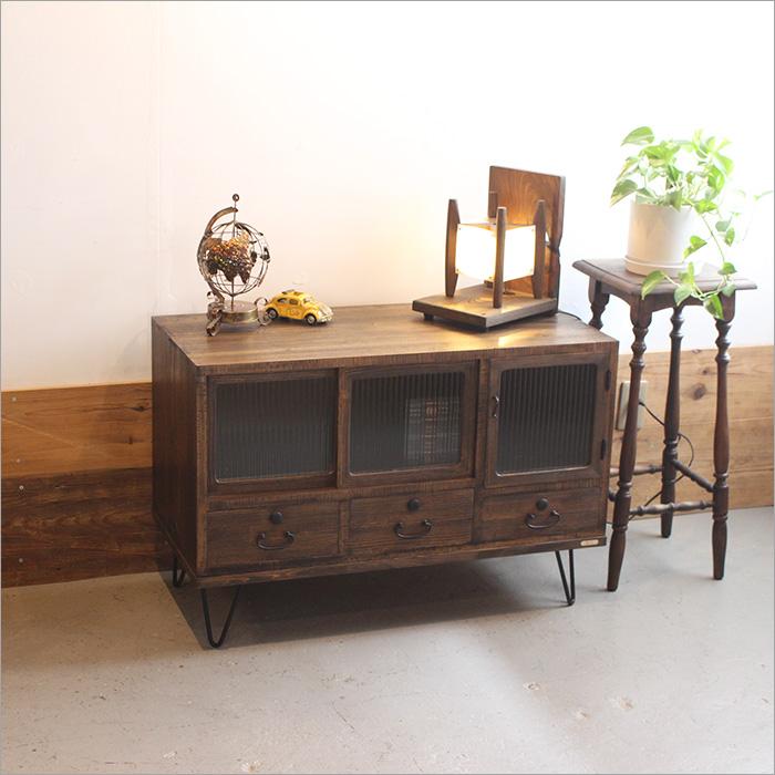 和箪笥 和たんす ガラスキャビネット 収納 チェスト 和風 和室