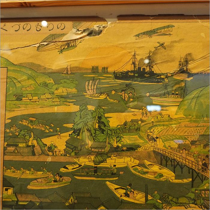 杉材 ガラス付き額フレーム 額縁 絵画 古道具 ヴィンテージ レトロ