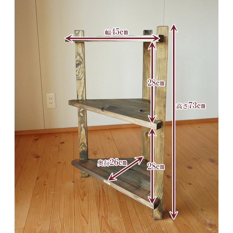 古材 コーナーラック 木製 コーナー 棚 花台 おしゃれ 玄関 収納 和風 飾り棚 アンティーク 無垢材 古民家 インテリア 和 大正ロマン 昭和レトロ 和モダン 家具｜wajin｜08
