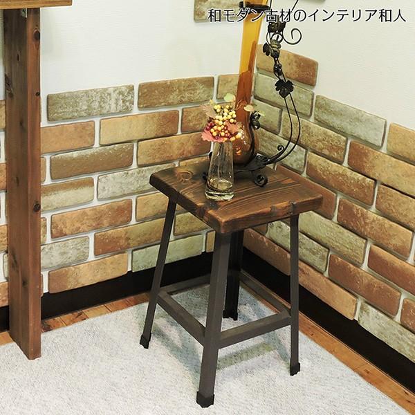 格安人気 古材 アイアン スツール おしゃれ 四角 花台 木製 アンティーク 椅子 玄関 インテリア 雑貨 チェア 天然木 無垢 カフェ風 インダストリアル 超人気の Turningheadskennel Com
