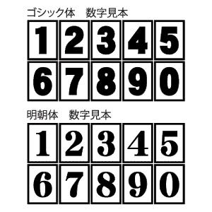 掲示用ナンバー W172mm×H225mm カッティング文字 : 若林製作所 web