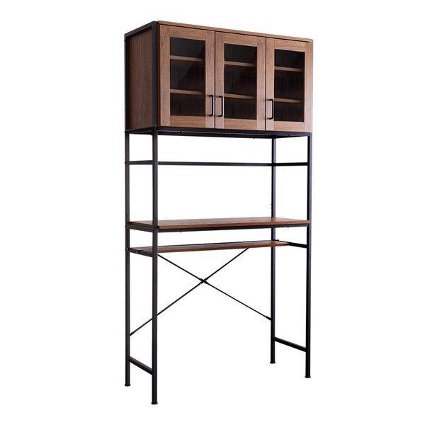 ヴィンテージ風ゴミ箱上ラック　食器棚 ホームテイスト ヴィンテージごみ箱上ラック 棚 食器棚 キッチン