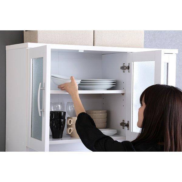 ホームテイスト ホワイト食器棚 パスタキッチンボード キッチン