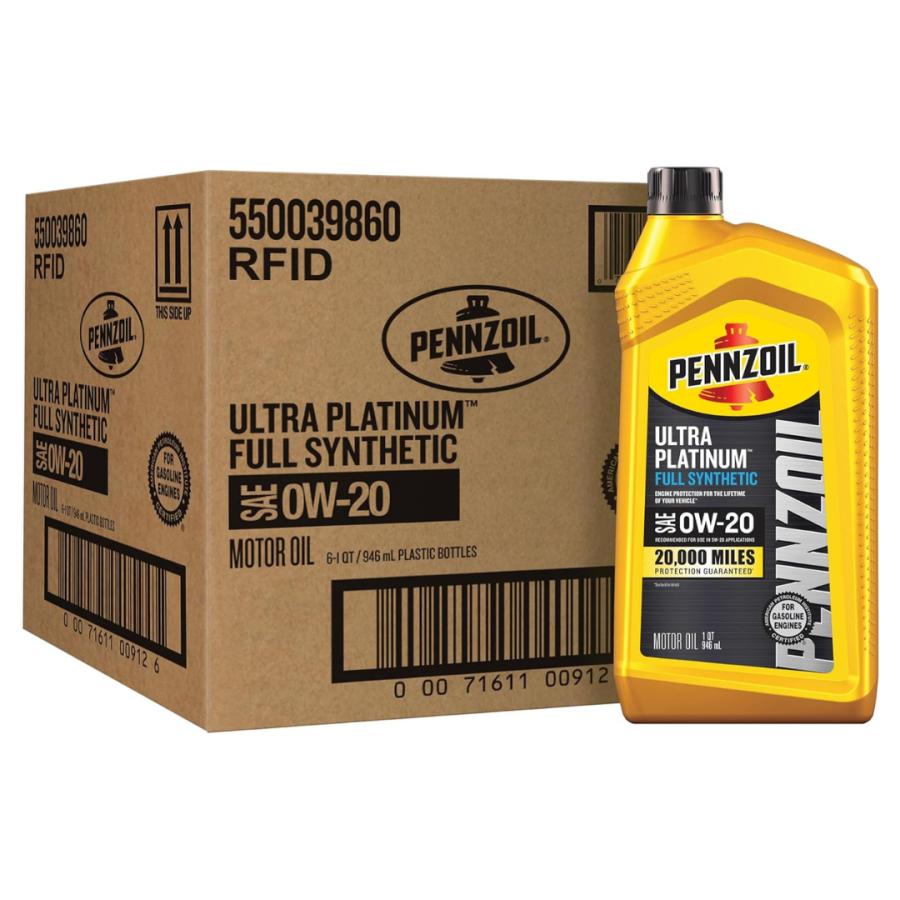 全国送料無料 PENNZOILペンズオイル プラチナム 0W-20 0W-20 ウルトラプラチナム 4本 ハッシュナイン ペンズオイル エンジン