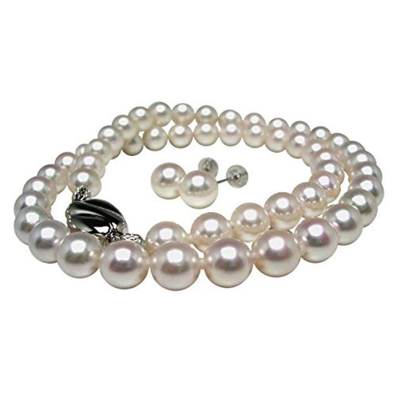Isowa Pearl（伊勢志摩の真珠専門店 イソワパール） アコヤ真珠 ネックレス ピアス セット 7-7.5mm ホワイトピンク シルバ(40190円)