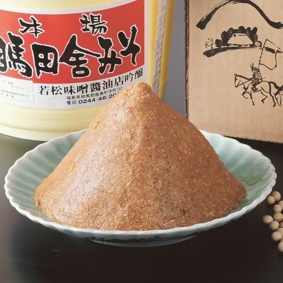 無添加)相馬田舎味噌・特上（中甘）1キロ袋詰め : 相馬田舎味噌 若松