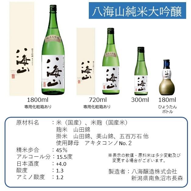 八海山 純米大吟醸 720ml 日本酒 新潟 八海醸造 辛口 食中酒 : 雪国の