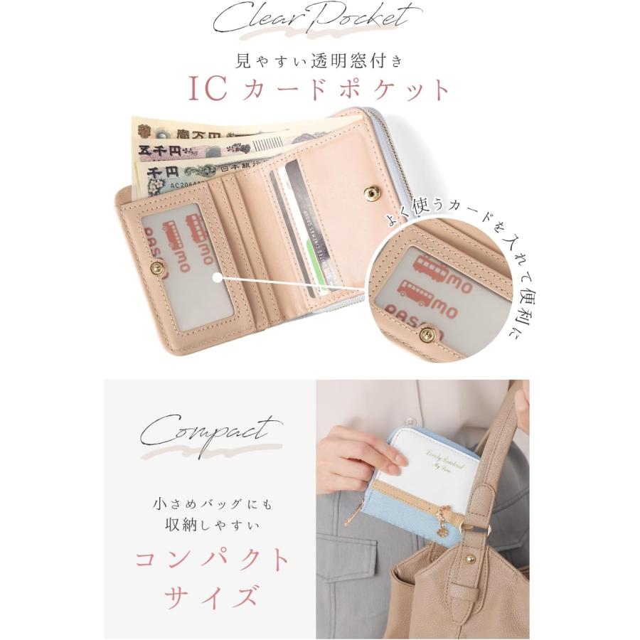 財布 レディース 2つ折り コンパクト ミニ財布 二つ折り 小銭入れ
