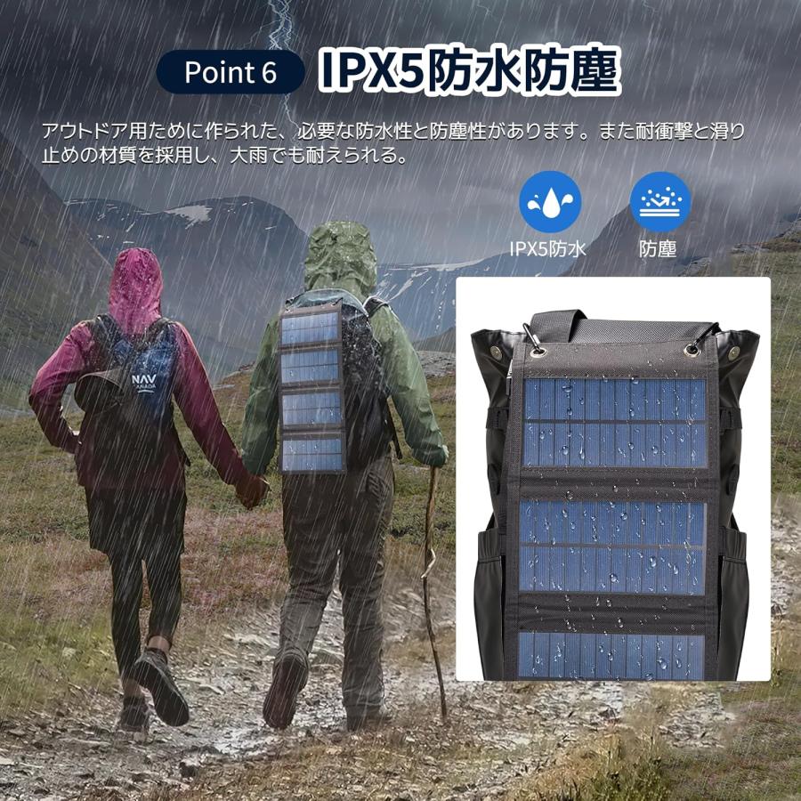 ソーラーチャージャー ソーラーパネル 20W 折り畳み式 ソーラーバッグ