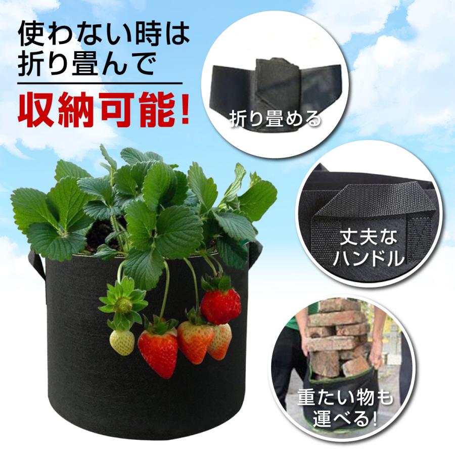 不織布ポット 不織布プランター 植木鉢 12ガロン 5個 40x35 14号 大型