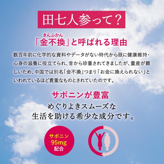 【3袋セット】田七人参 白井田七 240粒入り パウチタイプ 和漢の森 尿酸 白井伝七 高麗人参 サポニン サプリ サプリメント アミノ酸 有機 無農薬 ダイエット｜wakannomori｜07