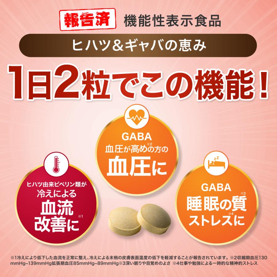 和漢の森 ヒハツ＆ギャバの恵み 30日分 3個セット 機能性表示食品 和漢の森 【薬剤師監修】血圧 サプリ ヒハツ ギャバ 下げる 血流 冷え