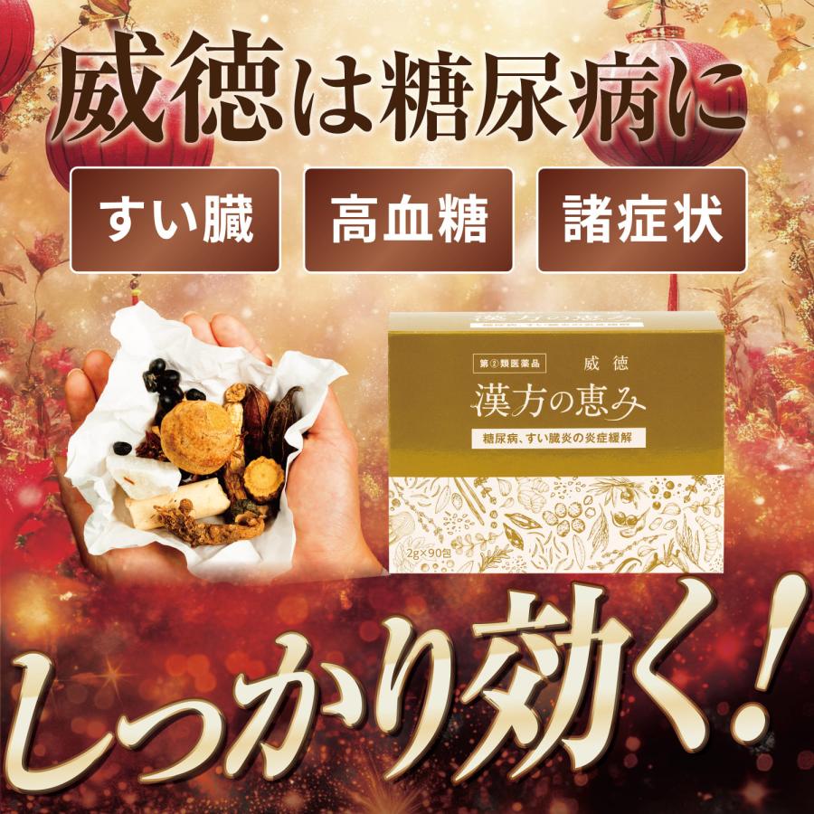 和漢の森 【指定第2類医薬品】 糖尿病 威徳 漢方の恵み 3箱 医薬品