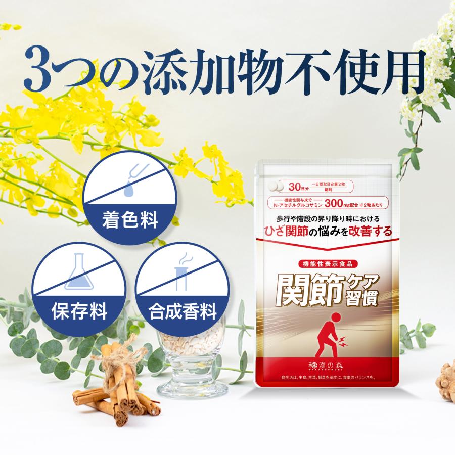 和漢の森 【薬剤師監修】 3袋 グルコサミン プロテオグリカン 膝