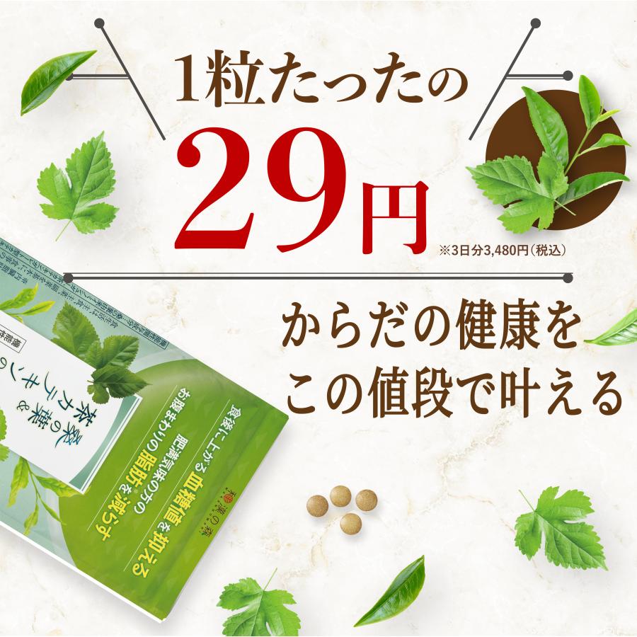 ダイエット サプリ 皮下脂肪 内臓脂肪 血糖値 下げる サプリメント 燃焼 痩せる 低下 茶カテキン 桑の葉＆茶カテキンの恵み 和漢の森 3袋｜wakannomori｜15