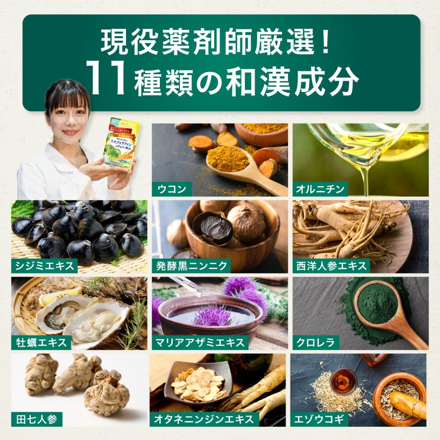 和漢の森 【薬剤師監修】スルフォラファン 肝機能 サプリ 肝臓 エキス