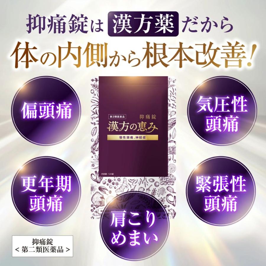 和漢の森 【第2類医薬品】抑痛錠 3袋 漢方の恵み 頭痛 慢性頭痛 偏頭痛