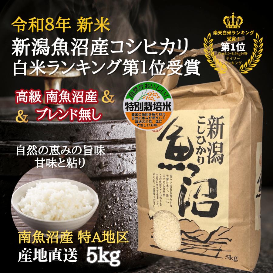 魚沼産コシヒカリ 新米 令和7年 5kg 【白米】 特別栽培米 南魚沼産