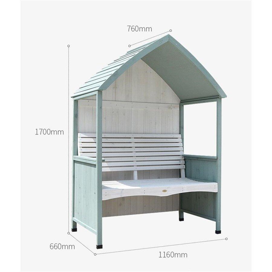【通常品】 ベンチ あずまや 亭 屋根 屋外 庭 ガゼボベンチ 日よけ 雨よけ 天然杉材 ダブル カジュアル 120.5*76*170cm 組立品 【VQL1699745801】(61853円)