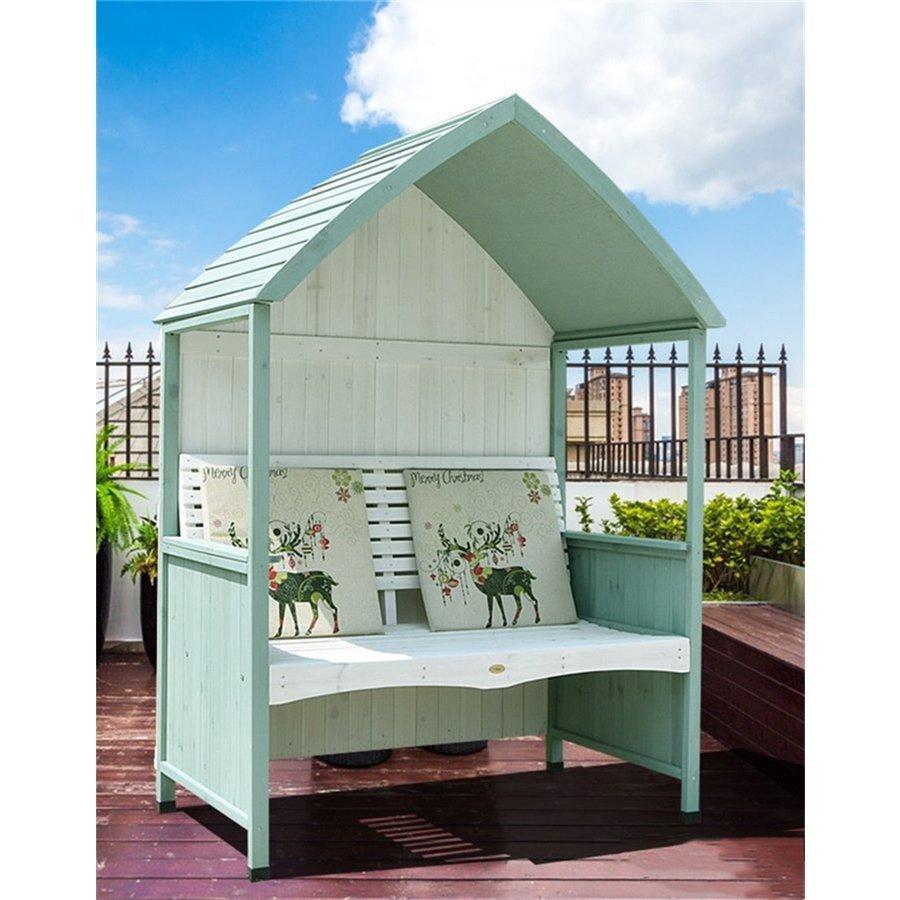 【通常品】 ベンチ あずまや 亭 屋根 屋外 庭 ガゼボベンチ 日よけ 雨よけ 天然杉材 ダブル カジュアル 120.5*76*170cm 組立品 【VQL1699745801】(61853円)