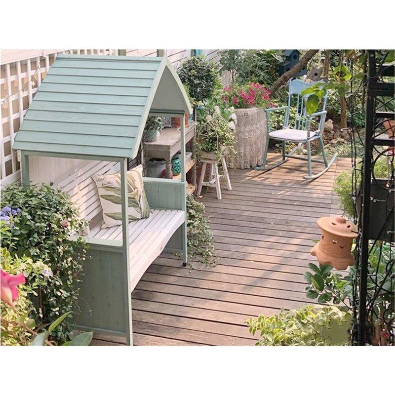 【通常品】 ベンチ あずまや 亭 屋根 屋外 庭 ガゼボベンチ 日よけ 雨よけ 天然杉材 ダブル カジュアル 120.5*76*170cm 組立品 【VQL1699745801】(61853円)