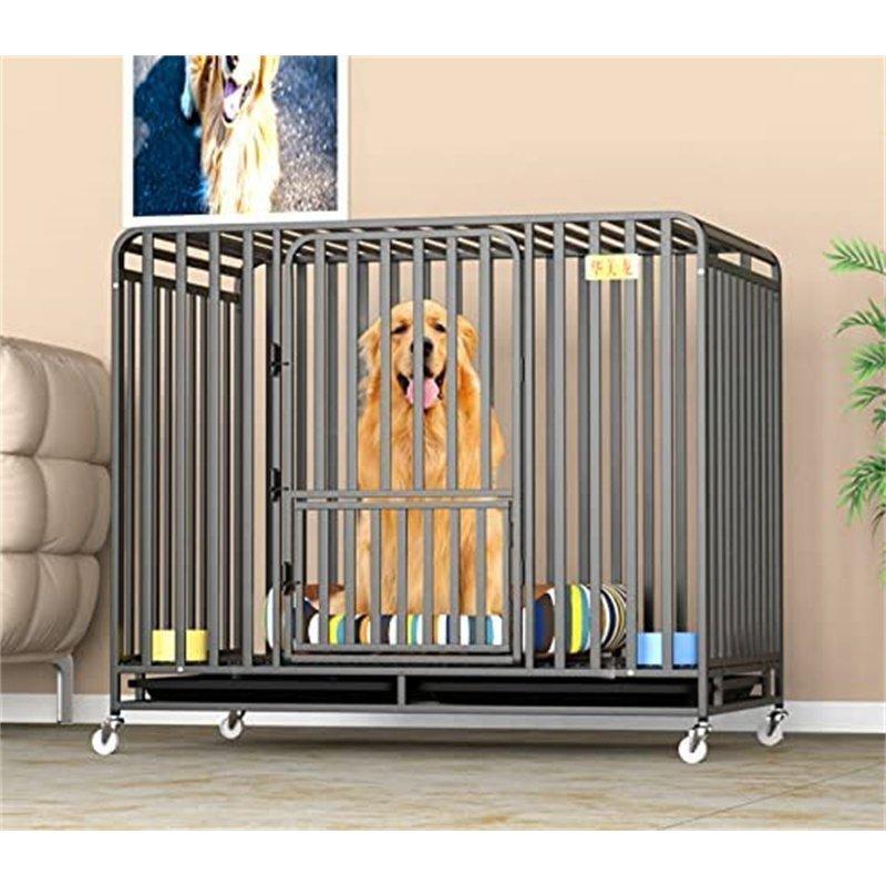 【新品】 ペット かご キャリーバック 厚 大型 小型 中型犬 猫 クレート おしゃれ 鉄製 (110*72*95cm) 【UO7559583920】(27509円)